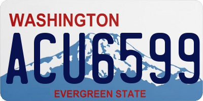 WA license plate ACU6599