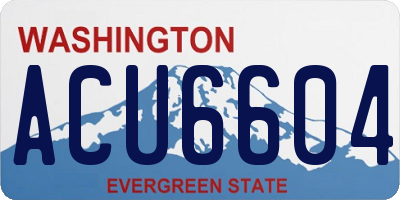 WA license plate ACU6604