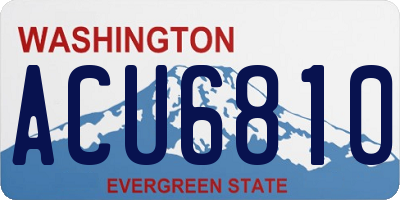 WA license plate ACU6810