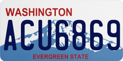 WA license plate ACU6869