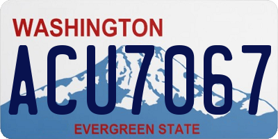 WA license plate ACU7067