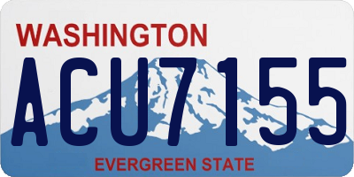 WA license plate ACU7155