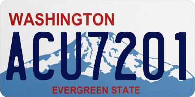 WA license plate ACU7201