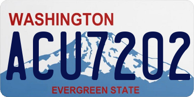 WA license plate ACU7202