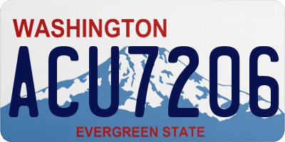 WA license plate ACU7206