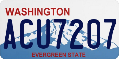 WA license plate ACU7207