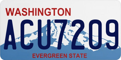 WA license plate ACU7209