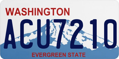 WA license plate ACU7210