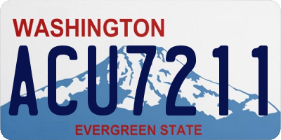 WA license plate ACU7211