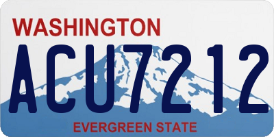 WA license plate ACU7212