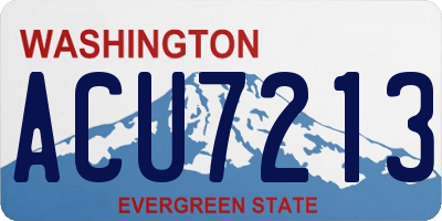 WA license plate ACU7213