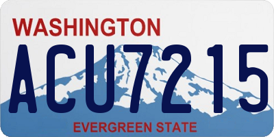WA license plate ACU7215