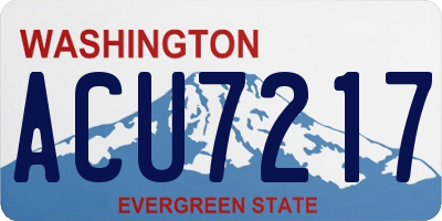 WA license plate ACU7217