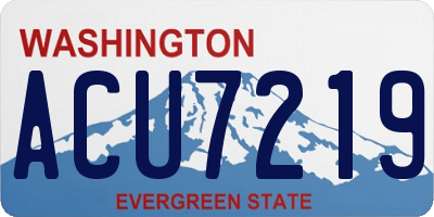 WA license plate ACU7219