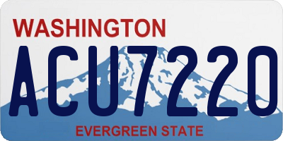 WA license plate ACU7220