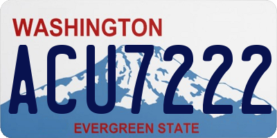 WA license plate ACU7222