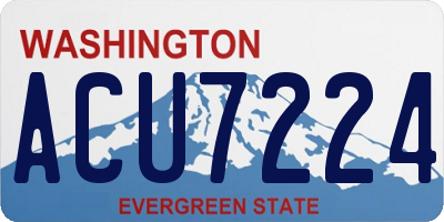 WA license plate ACU7224