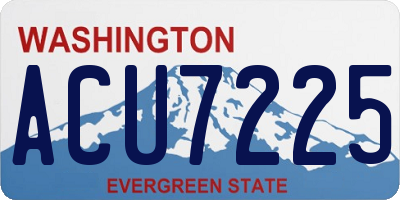 WA license plate ACU7225