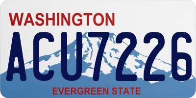 WA license plate ACU7226