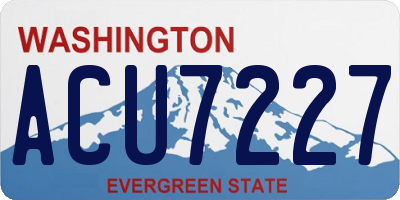 WA license plate ACU7227