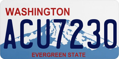 WA license plate ACU7230