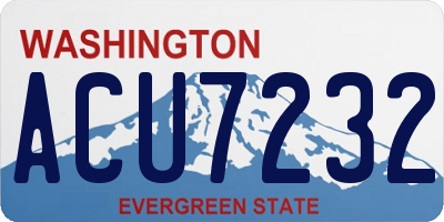 WA license plate ACU7232
