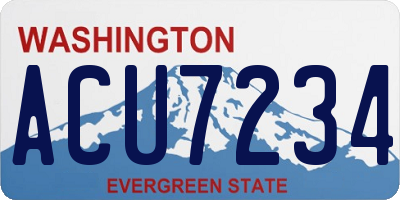 WA license plate ACU7234