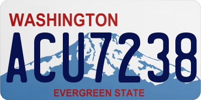 WA license plate ACU7238