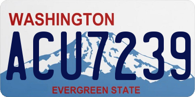 WA license plate ACU7239