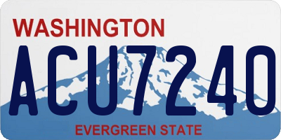 WA license plate ACU7240