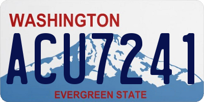 WA license plate ACU7241