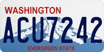 WA license plate ACU7242