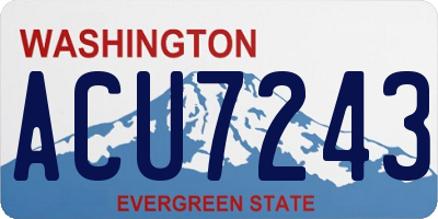 WA license plate ACU7243