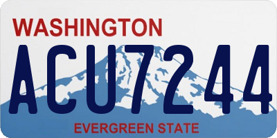 WA license plate ACU7244