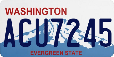 WA license plate ACU7245