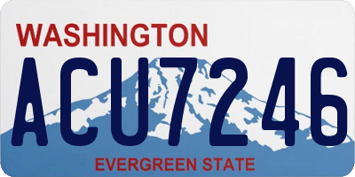 WA license plate ACU7246
