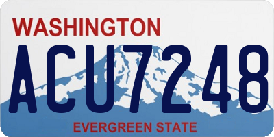 WA license plate ACU7248