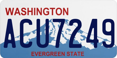 WA license plate ACU7249
