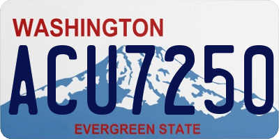 WA license plate ACU7250