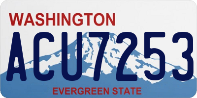 WA license plate ACU7253