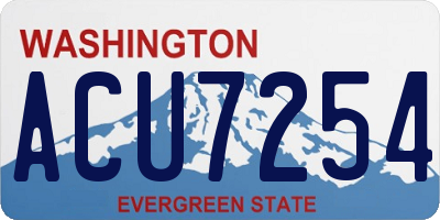 WA license plate ACU7254