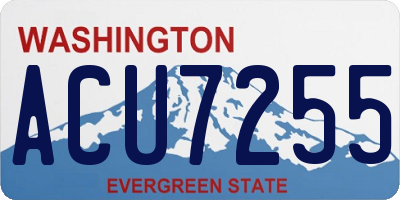 WA license plate ACU7255
