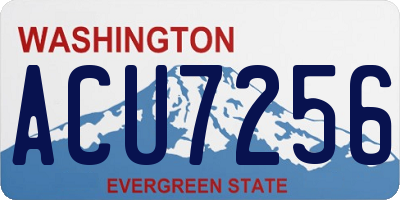 WA license plate ACU7256
