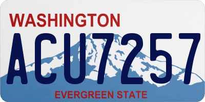 WA license plate ACU7257