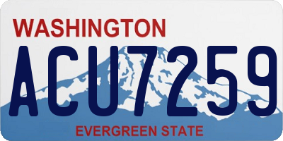 WA license plate ACU7259