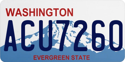 WA license plate ACU7260