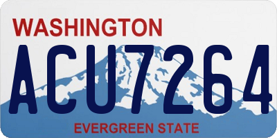 WA license plate ACU7264
