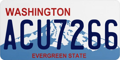 WA license plate ACU7266