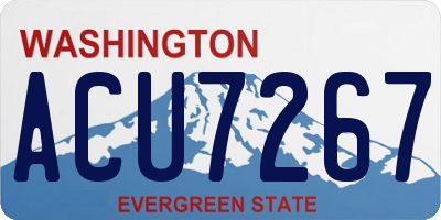 WA license plate ACU7267