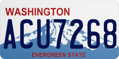WA license plate ACU7268